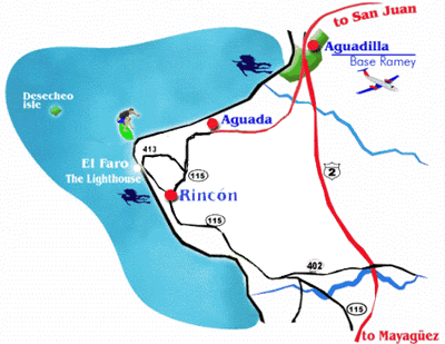 Cómo llegar a Rincón - Mapa local